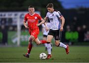 3 May 2024; Jamie Gullan of Dundalk in action against JJ Lunney of Shelbourne during the SSE Airtricity Men's Premier Division match between Dundalk and Shelbourne at Oriel Park in Dundalk, Louth. Photo by Ben McShane/Sportsfile