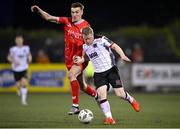 3 May 2024; Daryl Horgan of Dundalk in action against Sean Boyd of Shelbourne during the SSE Airtricity Men's Premier Division match between Dundalk and Shelbourne at Oriel Park in Dundalk, Louth. Photo by Ben McShane/Sportsfile