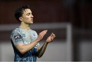 3 May 2024; Aaron McNally of Drogheda United acknowledges supporters after his side's defeat in the SSE Airtricity Men's Premier Division match between St Patrick's Athletic and Drogheda United at Richmond Park in Dublin. Photo by Shauna Clinton/Sportsfile