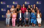 3 May 2024; The players selected on the Teams of the 2024 Lidl National Leagues were presented with their awards at Croke Park on Friday, May 3. The best players from the four divisions in the 2024 Lidl National Football Leagues were selected by the LGFA’s All Star committee. The Division 1 team is pictured with Uachtarán Cumann Peil Gael na mBan, Mícheál Naughton and JP Scally, Chief Executive Officer, Lidl Ireland. Photo by Ramsey Cardy/Sportsfile