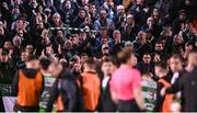 3 May 2024; Shamrock Rovers supporters after the SSE Airtricity Men's Premier Division match between Bohemians and Shamrock Rovers at Dalymount Park in Dublin. Photo by Stephen McCarthy/Sportsfile