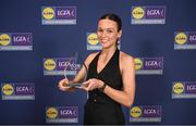 3 May 2024; The players selected on the Teams of the 2024 Lidl National Leagues were presented with their awards at Croke Park on Friday, May 3. The best players from the four divisions in the 2024 Lidl National Football Leagues were selected by the LGFA’s All Star committee. Amy Gavin Mangan of Offaly with her award. Photo by Ramsey Cardy/Sportsfile