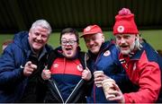 3 May 2024; St Patrick's Athletic supporters during the SSE Airtricity Men's Premier Division match between St Patrick's Athletic and Drogheda United at Richmond Park in Dublin. Photo by Shauna Clinton/Sportsfile