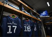 4 May 2024; The jersey of Leinster player Cian Healy is seen before the Investec Champions Cup semi-final match between Leinster and Northampton Saints at Croke Park in Dublin. Photo by Harry Murphy/Sportsfile
