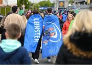 4 May 2024; Leinster supporters arrive before the Investec Champions Cup semi-final match between Leinster and Northampton Saints at Croke Park in Dublin. Photo by Sam Barnes/Sportsfile