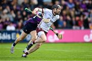 4 May 2024; Padraic Mannion of Galway in action against Mikie Dwyer of Wexford during the Leinster GAA Hurling Senior Championship Round 3 match between Wexford and Galway at Chadwicks Wexford Park in Wexford. Photo by David Fitzgerald/Sportsfile