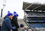 4 May 2024; Leinster supporters Tom and Jan Purcell, age six, from Wicklow, before the Investec Champions Cup semi-final match between Leinster and Northampton Saints at Croke Park in Dublin. Photo by Harry Murphy/Sportsfile