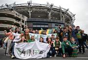 4 May 2024; Northampton Saints supporters before the Investec Champions Cup semi-final match between Leinster and Northampton Saints at Croke Park in Dublin. Photo by Sam Barnes/Sportsfile