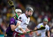 4 May 2024; Padraic Mannion of Galway in action against Rory O'Connor of Wexford during the Leinster GAA Hurling Senior Championship Round 3 match between Wexford and Galway at Chadwicks Wexford Park in Wexford. Photo by David Fitzgerald/Sportsfile