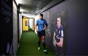 4 May 2024; Ross Byrne of Leinster walks out to warm-up before the Investec Champions Cup semi-final match between Leinster and Northampton Saints at Croke Park in Dublin. Photo by Harry Murphy/Sportsfile