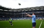 4 May 2024; Dan Sheehan of Leinster warms-up before the Investec Champions Cup semi-final match between Leinster and Northampton Saints at Croke Park in Dublin. Photo by Harry Murphy/Sportsfile