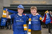 4 May 2024; Leinster supporters Arthur Russell, left, and Aidan Smyth, both aged nine, from Bayside, Dublin, before the Investec Champions Cup semi-final match between Leinster and Northampton Saints at Croke Park in Dublin. Photo by Sam Barnes/Sportsfile