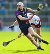 4 May 2024; Liam Ryan of Wexford in action against Conor Whelan of Galway during the Leinster GAA Hurling Senior Championship Round 3 match between Wexford and Galway at Chadwicks Wexford Park in Wexford. Photo by David Fitzgerald/Sportsfile