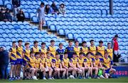 4 May 2024; The Roscommon team stand for their team photo before the Connacht GAA Football U20 Championship final match between Roscommon and Galway at Hastings Insurance MacHale Park in Castlebar, Mayo. Photo by Ben McShane/Sportsfile