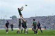4 May 2024; Courtney Lawes of Northampton Saints takes possession in a lineout during the Investec Champions Cup semi-final match between Leinster and Northampton Saints at Croke Park in Dublin. Photo by Harry Murphy/Sportsfile
