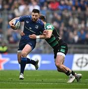 4 May 2024; Robbie Henshaw of Leinster is tackled by Tommy Freeman of Northampton Saints during the Investec Champions Cup semi-final match between Leinster and Northampton Saints at Croke Park in Dublin. Photo by Harry Murphy/Sportsfile