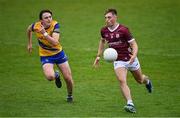 4 May 2024; Jack Lonergan of Galway in action against Rory Hester of Roscommon during the Connacht GAA Football U20 Championship final match between Roscommon and Galway at Hastings Insurance MacHale Park in Castlebar, Mayo. Photo by Ben McShane/Sportsfile