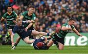 4 May 2024; Fraser Dingwall of Northampton Saints is tackled by Josh van der Flier of Leinster during the Investec Champions Cup semi-final match between Leinster and Northampton Saints at Croke Park in Dublin. Photo by Brendan Moran/Sportsfile