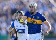 4 May 2024; Eoghan Connolly of Tipperary in action against Jamie Barron of Waterfordduring the Munster GAA Hurling Senior Championship Round 3 match between Waterford and Tipperary at Walsh Park in Waterford. Photo by Piaras Ó Mídheach/Sportsfile