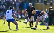 4 May 2024; Jake Morris of Tipperary can't keep the ball in play, under pressure from Iarlaith Daly of Waterford, during the Munster GAA Hurling Senior Championship Round 3 match between Waterford and Tipperary at Walsh Park in Waterford. Photo by Piaras Ó Mídheach/Sportsfile