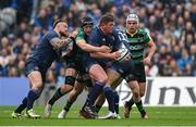 4 May 2024; Tadhg Furlong of Leinster is tackled by Alex Coles of Northampton Saints during the Investec Champions Cup semi-final match between Leinster and Northampton Saints at Croke Park in Dublin. Photo by Brendan Moran/Sportsfile