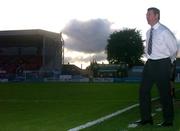 29 July 2004; Newly appointed Dublin City FC manager Roddy Collins issues instructions during the game. eircom League, Premier Division, Dublin City v St. Patrick's Athletic, Tolka Park, Dublin. Picture credit; Brian Lawless / SPORTSFILE
