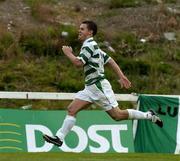 2 August 2004; Shane Robinson, Shamrock Rovers, celebrates after scoring his sides first goal. eircom League Premier Division, Shamrock Rovers v Longford Town, Richmond Park, Dublin. Picture credit; Pat Murphy / SPORTSFILE