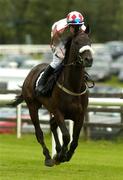 28 July 2004; Santa's Girl, with Robert Colgan up, canters to the start for the HP Imaging & Digital Printing Handicap Hurdle. Galway Races, Ballybrit, Co. Galway. Picture credit; Pat Murphy / SPORTSFILE