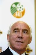 4 August 2004; David Chick, Chairman, Senior Clubs Committee, Irish Football Association, at a press conference where the FAI and IFA formally launched an All Ireland Club Tournament. Fitzwilliam Hotel, St Stephens Green, Dublin. Picture credit; Ray McManus / SPORTSFILE