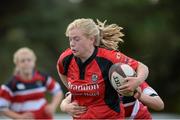 14 September 2013; Ellen Fitzpatrick, New Ross RFC, in action against Wicklow RFC during the South East Underage Blitz. Wexford Wanderers RFC, Wexford. Picture credit: Matt Browne / SPORTSFILE