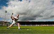 14 September 2013; Declan Flaherty takes a line ball for Kildare. Bord Gáis Energy GAA Hurling Under 21 All-Ireland 'B' Championship Final, Kerry v Kildare, Semple Stadium, Thurles, Co. Tipperary. Picture credit: Ray McManus / SPORTSFILE