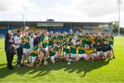 14 September 2013; The Kerry squad celebrate victory. Bord Gáis Energy GAA Hurling Under 21 All-Ireland 'B' Championship Final, Kerry v Kildare, Semple Stadium, Thurles, Co. Tipperary. Picture credit: Ray McManus / SPORTSFILE