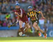 15 September 2013; Therese Manton, Galway, in action against Michelle Quilty, Kilkenny. Liberty Insurance All-Ireland Senior Camogie Championship Final, Galway v Kilkenny, Croke park, Dublin. Photo by Sportsfile