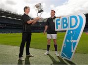 16 September 2013; The groups and teams for the FBD 7s, Ireland’s premier 7s football competition, were announced today in Croke Park. The FBD 7s is taking place in Kilmacud this Saturday, 21st September 2013 and 32 of Ireland’s top club teams will be taking part. At the launch of the 2013 FBD 7s hosted by Kilmacud Crokes are former Mayo player Kevin O'Neill, left, and former Dublin player and current Kilmacud Crokes player Mark Vaughan. FBD All-Ireland Football Sevens Launch, Croke Park, Dublin. Picture credit: David Maher / SPORTSFILE