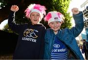 14 September 2013; Leinster fans Killian Magner, left, and Henry Bergin, both age 10 and from Kildare, at the game. Celtic League 2013/14, Round 2, Leinster v Ospreys, RDS, Ballsbridge, Dublin. Photo by Sportsfile