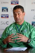 16 September 2013; Connacht head coach Pat Lam during a press conference ahead of their Celtic League 2013/14, Round 3 match against Ulster on Saturday. Connacht Rugby Press Conference, The Sportsground, Galway. Picture credit: Diarmuid Greene / SPORTSFILE