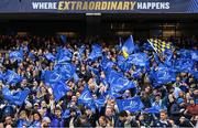 4 May 2024; Leinster supporters celebrate their side's third try during the Investec Champions Cup semi-final match between Leinster and Northampton Saints at Croke Park in Dublin. Photo by Sam Barnes/Sportsfile