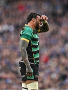 4 May 2024; Northampton Saints captain Courtney Lawes reacts during the Investec Champions Cup semi-final match between Leinster and Northampton Saints at Croke Park in Dublin. Photo by Sam Barnes/Sportsfile