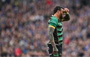4 May 2024; Northampton Saints captain Courtney Lawes reacts during the Investec Champions Cup semi-final match between Leinster and Northampton Saints at Croke Park in Dublin. Photo by Sam Barnes/Sportsfile