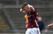4 May 2024; Fionn Mac Donnacha of Galway reacts during the Connacht GAA Football U20 Championship final match between Roscommon and Galway at Hastings Insurance MacHale Park in Castlebar, Mayo. Photo by Ben McShane/Sportsfile