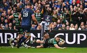 4 May 2024; Tom Seabrook of Northampton Saints scores his side's second try during the Investec Champions Cup semi-final match between Leinster and Northampton Saints at Croke Park in Dublin. Photo by Sam Barnes/Sportsfile
