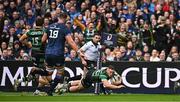 4 May 2024; Tom Seabrook of Northampton Saints scores his side's second try during the Investec Champions Cup semi-final match between Leinster and Northampton Saints at Croke Park in Dublin. Photo by Sam Barnes/Sportsfile