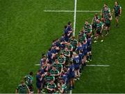 4 May 2024; Northampton Saints players are clapped from the pitch by Leinster players after the Investec Champions Cup semi-final match between Leinster and Northampton Saints at Croke Park in Dublin. Photo by Stephen McCarthy/Sportsfile