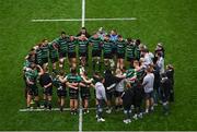 4 May 2024; Northampton Saints players and staff after their side's defeat in the Investec Champions Cup semi-final match between Leinster and Northampton Saints at Croke Park in Dublin. Photo by Stephen McCarthy/Sportsfile