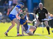 4 May 2024; Darragh Stakelum of Tipperary in action against Kieran Bennett of Waterford during the Munster GAA Hurling Senior Championship Round 3 match between Waterford and Tipperary at Walsh Park in Waterford. Photo by Piaras Ó Mídheach/Sportsfile