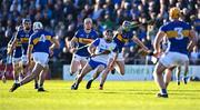 4 May 2024; Jamie Barron of Waterford in action against Conor Bowe of Tipperary during the Munster GAA Hurling Senior Championship Round 3 match between Waterford and Tipperary at Walsh Park in Waterford. Photo by Piaras Ó Mídheach/Sportsfile