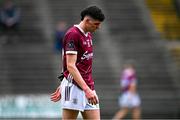 4 May 2024; Ciaran Mulhern of Galway reacts during the Connacht GAA Football U20 Championship final match between Roscommon and Galway at Hastings Insurance MacHale Park in Castlebar, Mayo. Photo by Ben McShane/Sportsfile