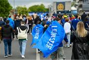 4 May 2024; Leinster supporters arrive on Jones Road the Investec Champions Cup semi-final match between Leinster and Northampton Saints at Croke Park in Dublin. Photo by Sam Barnes/Sportsfile