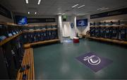 4 May 2024; A general view inside the Leinster dressing room before the Investec Champions Cup semi-final match between Leinster and Northampton Saints at Croke Park in Dublin. Photo by Harry Murphy/Sportsfile