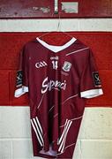 5 May 2024; The jersey of Damien Comer in the Galway dressing room before the Connacht GAA Football Senior Championship final match between Galway and Mayo at Pearse Stadium in Galway. Photo by Piaras Ó Mídheach/Sportsfile